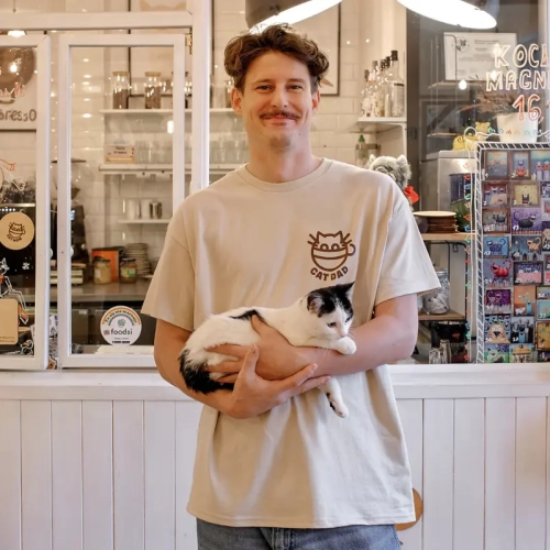 Koszulka dla kociarza Cat Dad