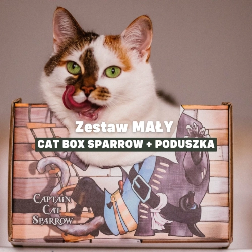 Mały Cat Box z poduszką ZESTAW Cat Sparrow kolor legowiska do wyboru
