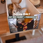 Mały Cat Box + poduszka ZESTAW Harry Pawter  kolor legowiska do wyboru