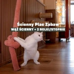 Ścianka dla kota 2 szt rolka drapak + wąż ścienny do wspinaczki