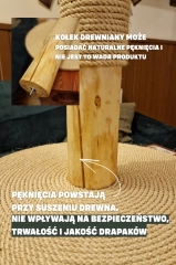 drapak drewniany dla kota duży stojący handmade kotiowo.webp