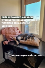 legowisko jutowe dla dużego kota maine coon leśny norweski brytyjski kotiowo.webp