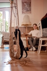 ein Seil zum Klettern und Kratzen für eine Katze rope for cats kotiowo