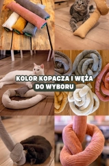 kopacz wąż sztruksowy z luska gryki zabwka sensoryczna dla kota kotiowo.webp